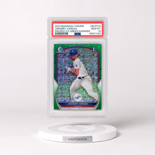 2023 Bowman Chrome Prospects #BCP218 Joendry Vargas - Green Shimmer (PSA 10 GEM MINT)