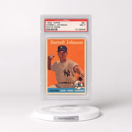 1958 Topps #61 Darrell Johnson - White Name (PSA 7 NM)