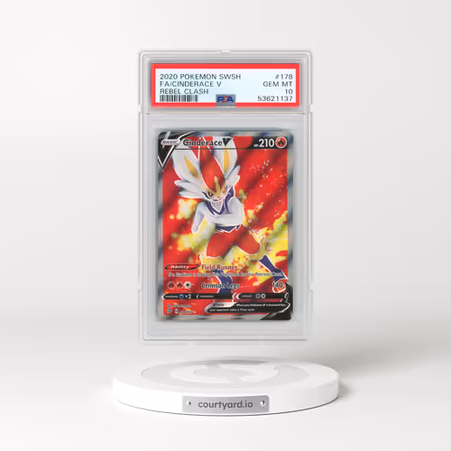2020 Pokémon Sword & Shield Rebel Clash #178 Cinderace V - Holo Full Art (PSA 10 GEM MINT)