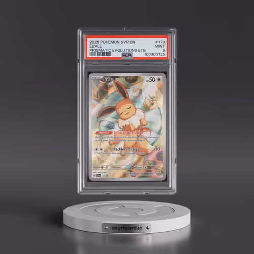 2025 Pokémon Svp EN-SV Black Star Promo #173 Eevee - Prismatic Evolutions Elite Trainer Box (PSA 9 M