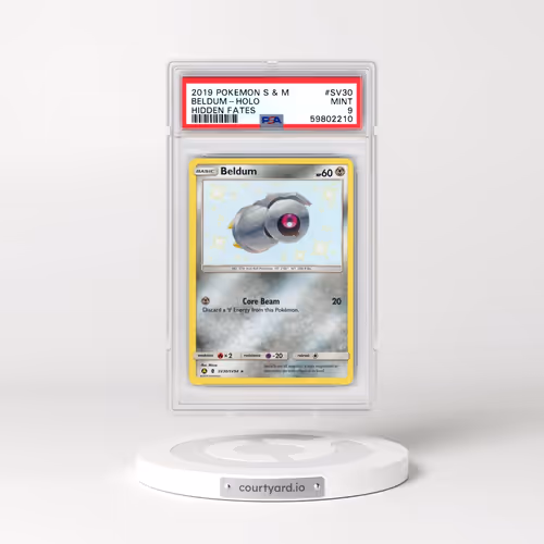 2019 Pokémon Sun & Moon Hidden Fates #SV30 Beldum - Holo (PSA 9 MINT)