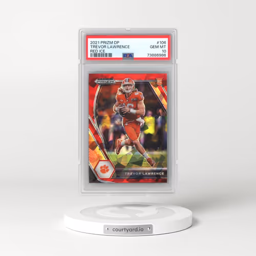 2021 Panini Prizm Draft Picks #106 Trevor Lawrence - Red Ice (PSA 10 GEM MINT)