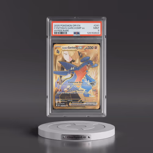 2025 Pokémon Dri EN-Destined Rivals #241 Cynthia's Garchomp EX - Holo Hyper Rare (PSA 9 MINT)