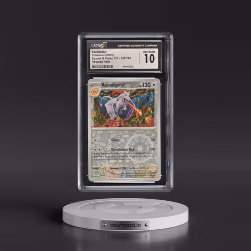 2023 Scarlet & Violet 151 - MEW EN #142/165 Aerodactyl - Reverse Holo (CGC 10 GEM MINT)
