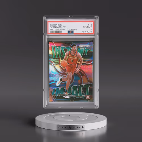 2021 Panini Prizm Instant Impact #10 Evan Mobley - Green (PSA 10 GEM MINT)