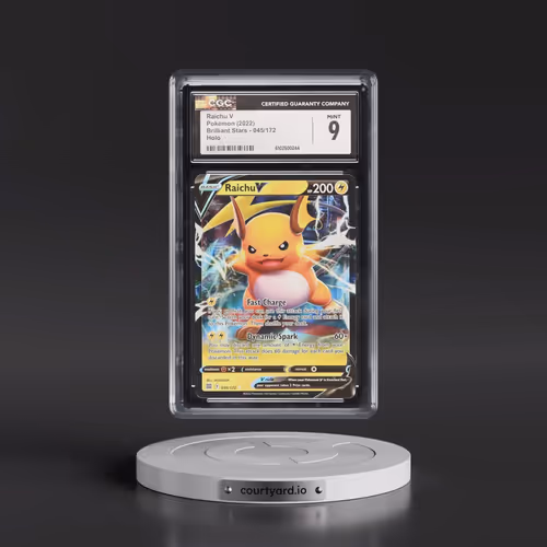 2022 Brilliant Stars #045/172 Raichu V - Holo Ultra Rare (CGC 9 MINT)