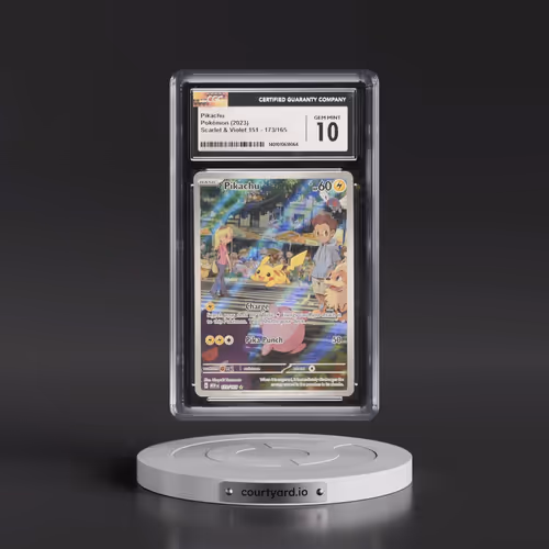 2023 Scarlet & Violet 151 - MEW EN #173/165 Pikachu - Illustration Rare Holo (CGC 10 GEM MINT)