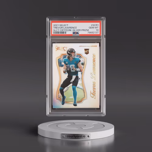 2021 Panini Select Select Certified Rookies #SCR1 Trevor Lawrence - Silver Prizm (PSA 10 GEM MINT)
