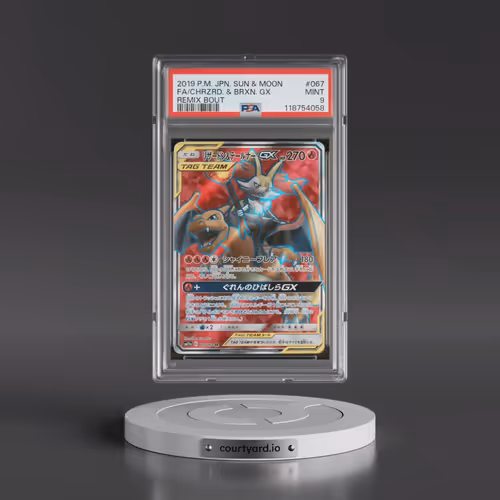 2019 Pokémon Sun & Moon Remix Bout #067 Charizard & Braixen GX - Holo Full Art (PSA 9 MINT)