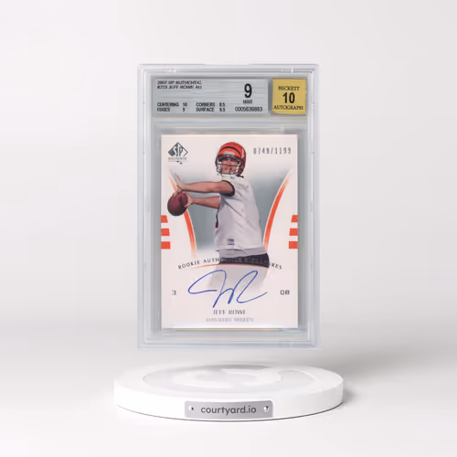 2007 SP Authentic #223 Jeff Rowe AU RC (BGS 9 MINT)