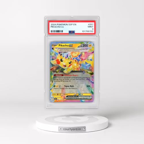 2024 Pokémon Ssp EN-Surging Sparks #057 Pikachu EX - Holo (PSA 9 MINT)