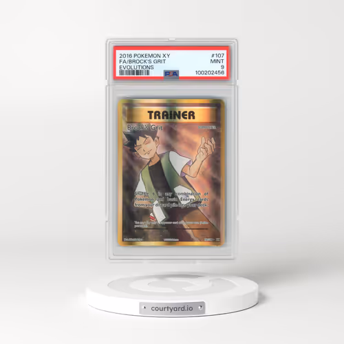 2016 Pokémon XY Evolutions #107 Brock's Grit - Full Art (PSA 9 MINT)