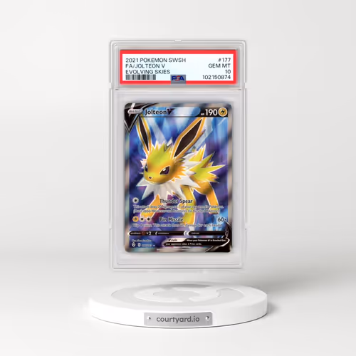 2021 Pokémon Sword & Shield Evolving Skies #177 Jolteon V - Holo Full Art (PSA 10 GEM MINT)