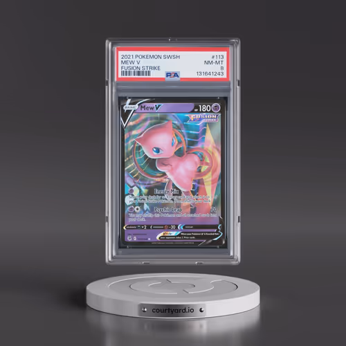 2021 Pokémon Sword & Shield Fusion Strike #113 Mew V - Holo (PSA 8 NM-MT)