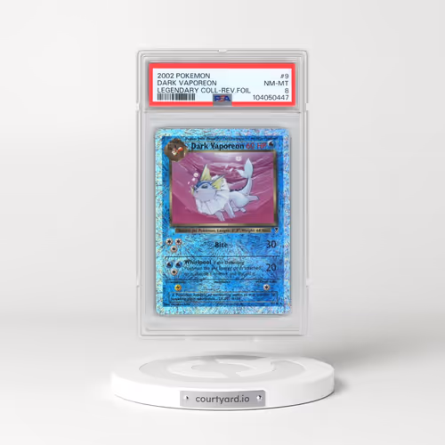 2002 Pokémon Legendary Collection #9 Dark Vaporeon - Reverse Foil (PSA 8 NM-MT)
