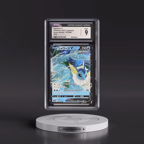 2021 Eevee Heroes #015/069 Vaporeon V - Holo (CGC 9 MINT)