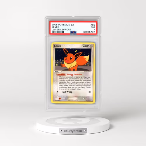 2005 Pokémon EX Unseen Forces #55 Eevee (PSA 7 NM)