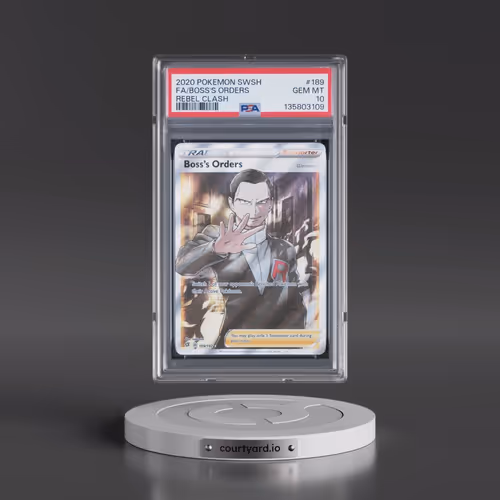 2020 Pokémon Sword & Shield Rebel Clash #189 Boss's Orders - Full Art (PSA 10 GEM MINT)