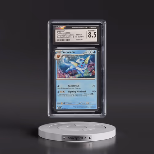 2024 Prismatic Evolutions - PRE EN #022/131 Vaporeon - (Cosmos Holo) Costco Exclusive 8-Tin Bundle (