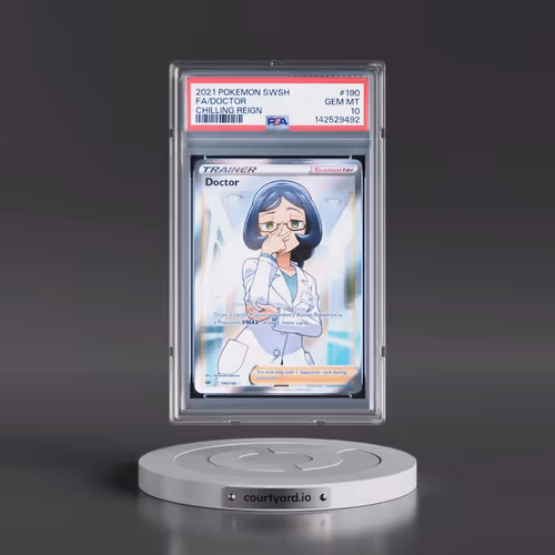 2021 Pokémon Sword & Shield Chilling Reign #190 Doctor - Full Art (PSA 10 GEM MINT)