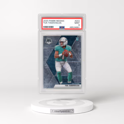 2020 Panini Mosaic #203 Tua Tagovailoa (PSA 9 MINT)