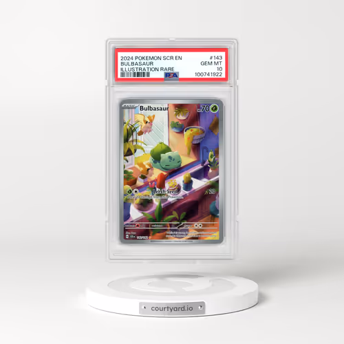 2024 Pokémon Scr EN-Stellar Crown #143 Bulbasaur - Illustration Rare (PSA 10 GEM MINT)