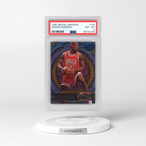 1997 Metal Universe #107 Dennis Rodman (PSA 8 NM-MT)