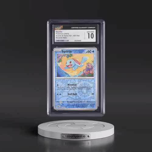 2023 Scarlet & Violet 151 - MEW EN #007/165 Squirtle - Reverse Holo (CGC 10 GEM MINT)