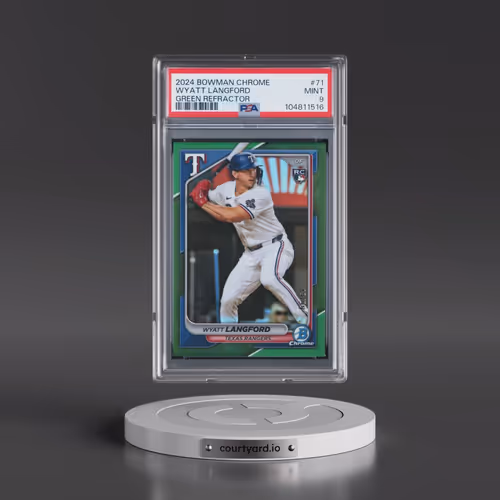 2024 Bowman Chrome #71 Wyatt Langford - Green Refractor (PSA 9 MINT)