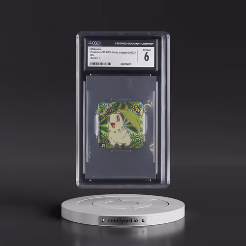 2002 Pokémon STAKS Johto League (Panini 2002) - English #G Chikorita - Series 1 (CGC 6 EX-NM)