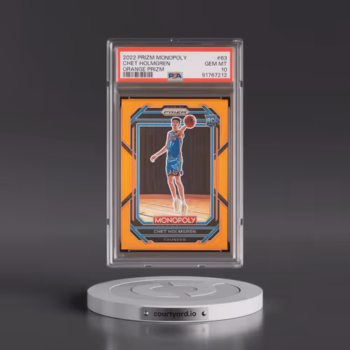 2022 Panini Prizm Monopoly #63 Chet Holmgren - Orange Prizm (PSA 10 GEM MINT)
