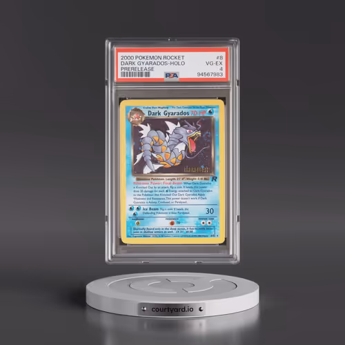 2000 Pokémon Rocket #8 Dark Gyarados - Holo Prerelease (PSA 4 VG-EX)