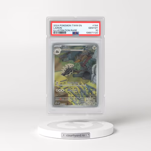 2024 Pokémon Twm EN-Twilight Masquerade #184 Lairon - Illustration Rare (PSA 10 GEM MINT)