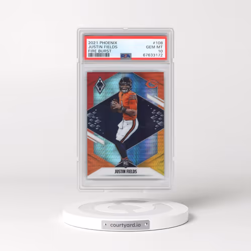 2021 Panini Phoenix #108 Justin Fields - Fire Burst (PSA 10 GEM MINT)