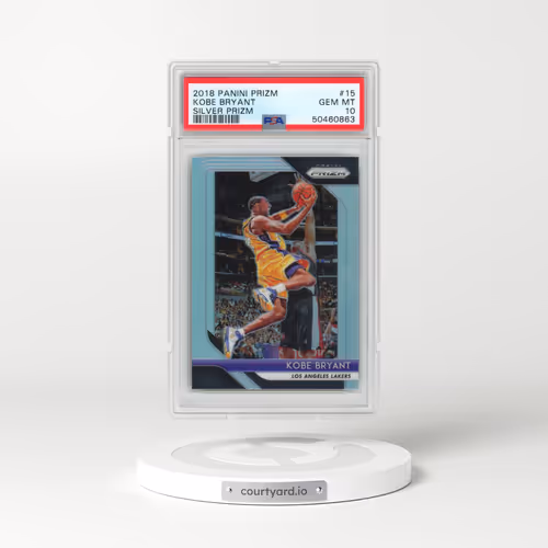 2018 Panini Prizm #15 Kobe Bryant - Silver Prizm (PSA 10 GEM MINT)