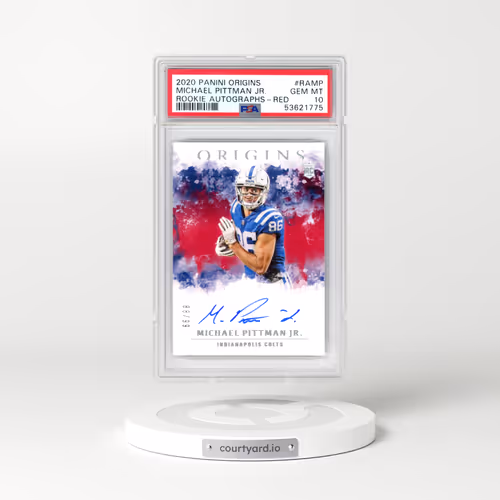 2020 Panini Origins Rookie Autographs #RAMP Michael Pittman Jr. - Red (PSA 10 GEM MINT)