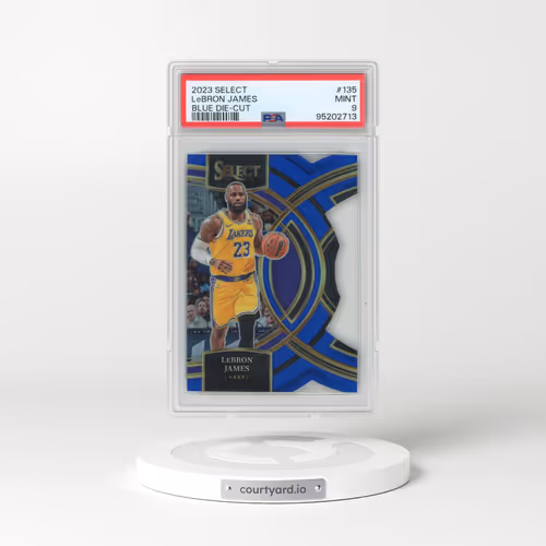 2023 Panini Select #135 LeBron James - Die-Cut Blue Prizm (PSA 9 MINT)