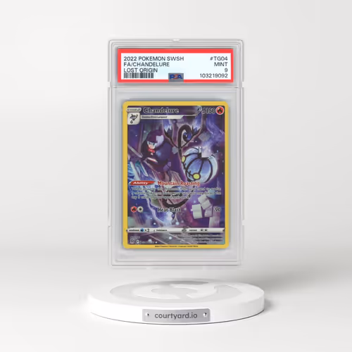 2022 Pokémon Sword & Shield Lost Origin #TG04 Chandelure - Full Art (PSA 9 MINT)