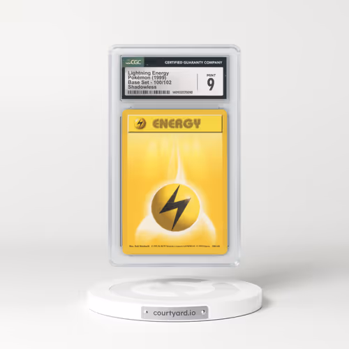 1999 Base Set #100/102 Lightning Energy - Shadowless Shadowless (CGC 9 MINT)