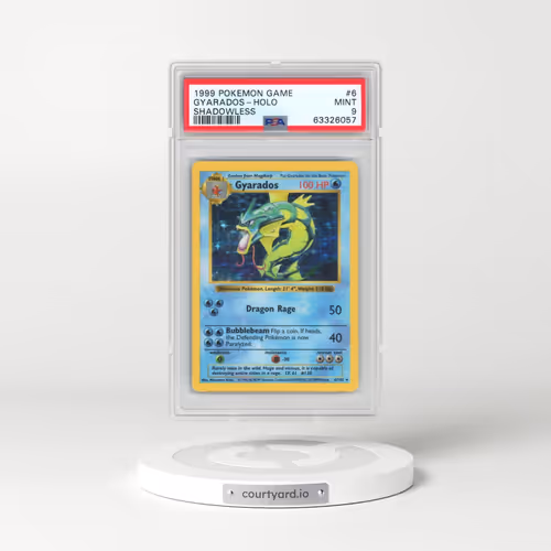 1999 Pokémon Game #6 Gyarados - Holo Shadowless (PSA 9 MINT)