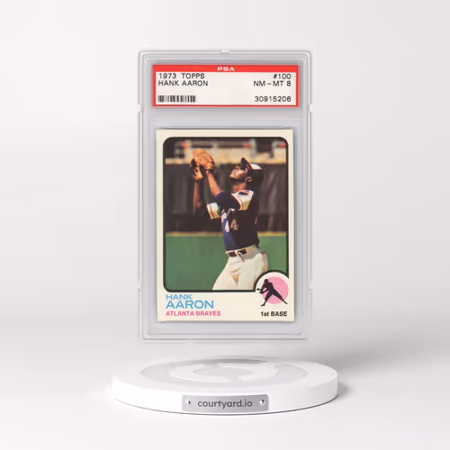 1973 Topps #100 Hank Aaron (PSA 8 NM-MT)