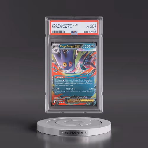 2025 Pokémon Pfl EN-Phantasmal Flames #056 Mega Gengar EX - Holo (PSA 10 GEM MINT)