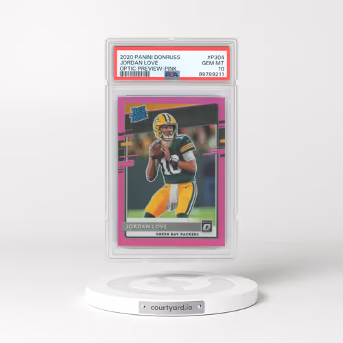 2020 Panini Donruss #P304 Jordan Love - Optic Preview-Pink (PSA 10 GEM MINT)