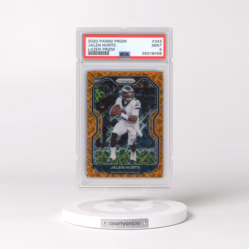 2020 Panini Prizm #343 Jalen Hurts - Lazer Prizm (PSA 9 MINT)