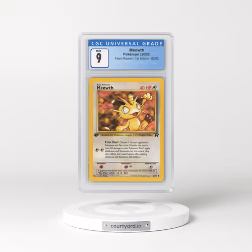 2000 Team Rocket #62/82 Meowth - 1st Edition 1st Edition (CGC 9 MINT)