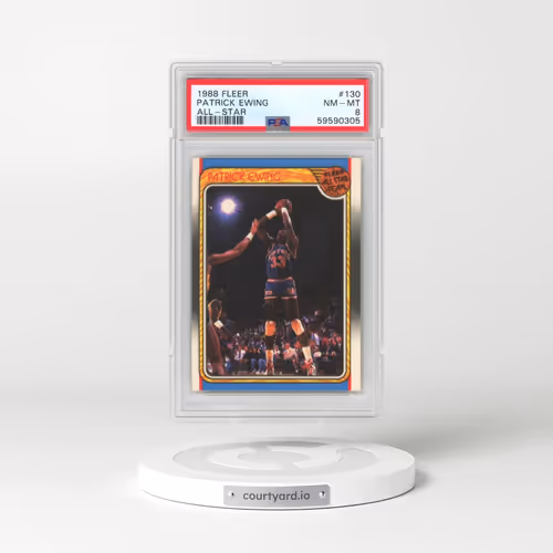 1988 Fleer #130 Patrick Ewing - All-Star (PSA 8 NM-MT)