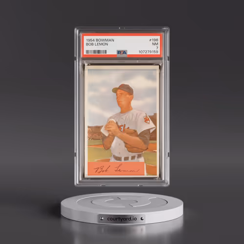 1954 Bowman #196 Bob Lemon (PSA 7 NM)