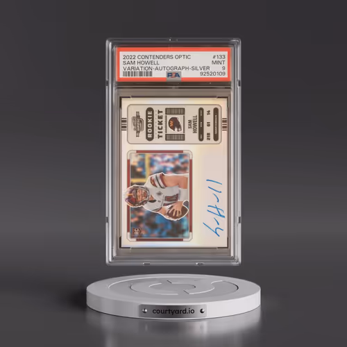 2022 Panini Contenders Optic #133 Sam Howell - Variation-Autograph-Silver (PSA 9 MINT)