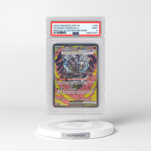 2025 Pokémon Pre EN-Prismatic Evolutions #160 Cornerstone Mask Ogerpon EX - Holo Special Illustration Rare (PSA 9 MINT)