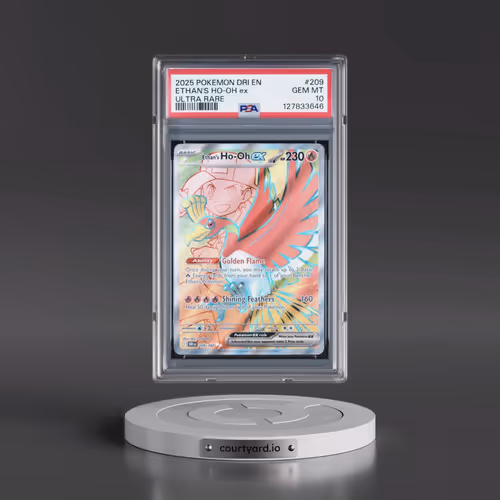 2025 Pokémon Dri EN-Destined Rivals #209 Ethan's HO-Oh EX - Holo Ultra Rare (PSA 10 GEM MINT)